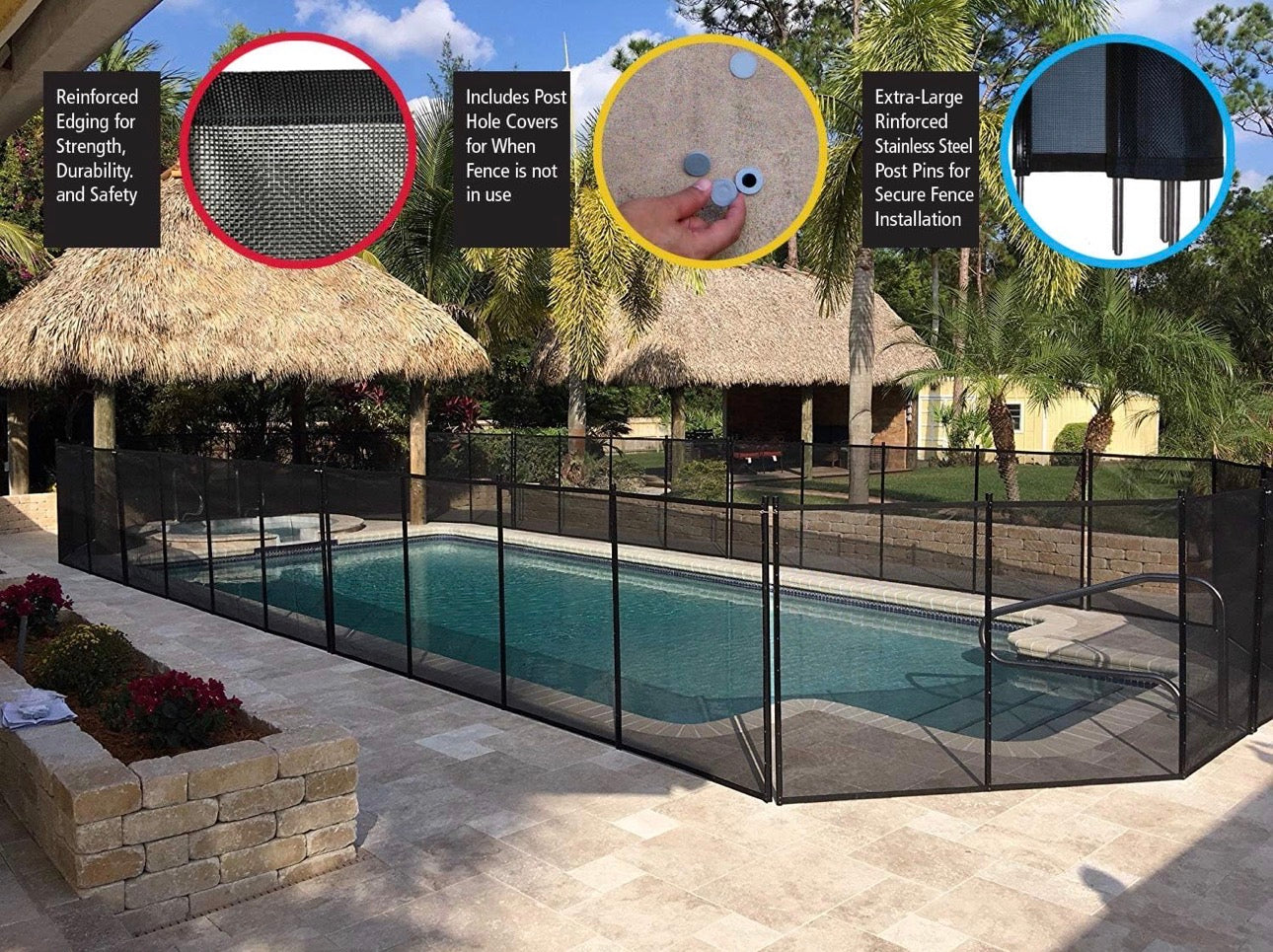 Pool Safety Fence DIY Kit 365X122 CM | سياج حماية المسابح