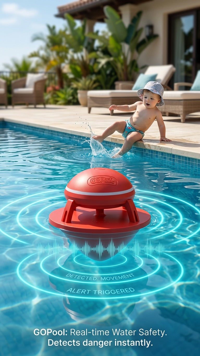 GoPool Smart Pool Safety System with Indoor Control Unit | نظام أمان المسبح الذكي مع وحدة تحكم داخلية