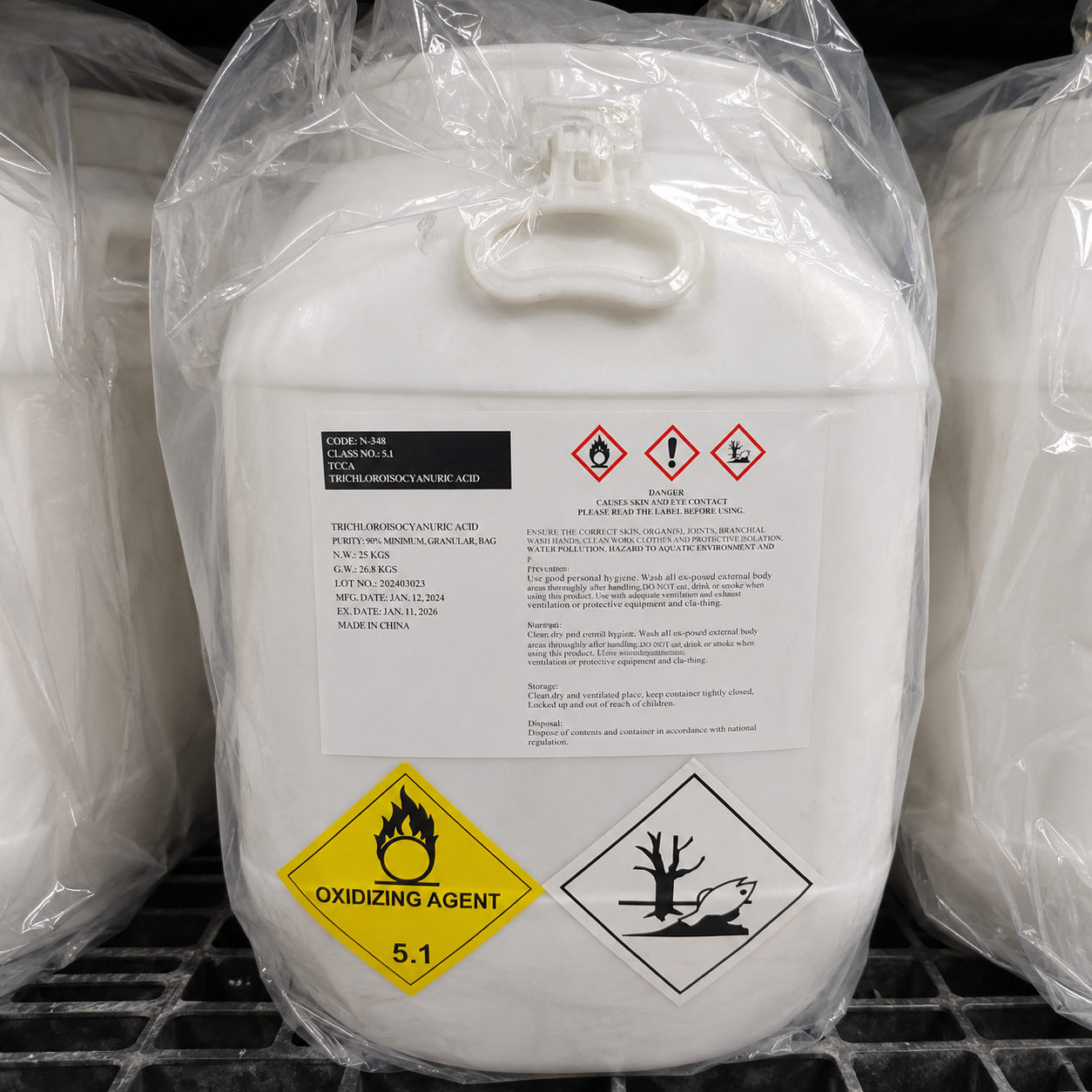 TCCA Chlorine Granules for Pools 90% Concentration