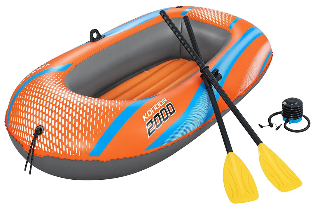 قارب هوائي مع مجاديف l[185 × 97 سم | Bestway Kondor 2000 Raft Set 61142