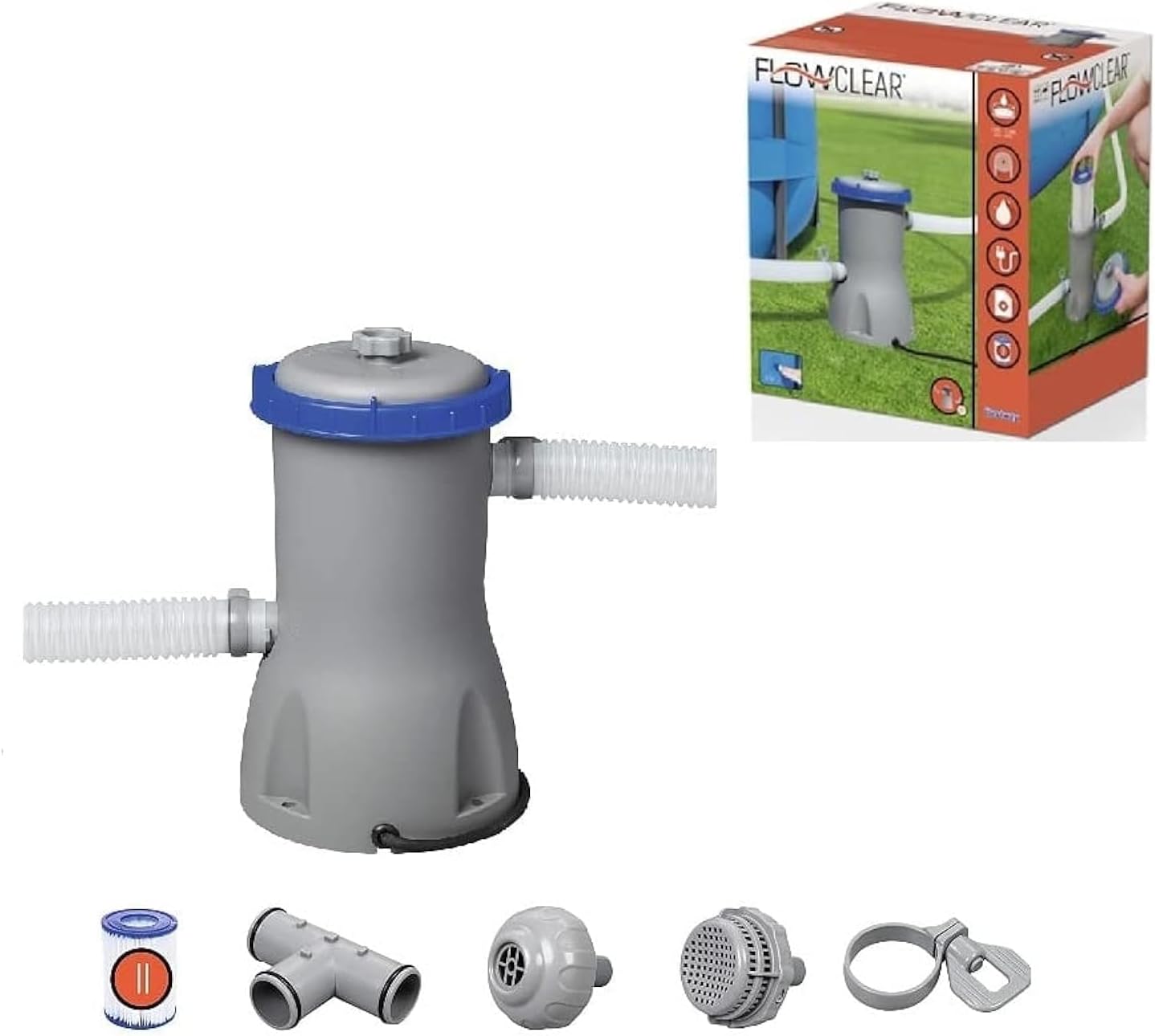 Bestway Filter Pump 58383 | مضخة فلتر كرتردج للمسابح 480 GPH