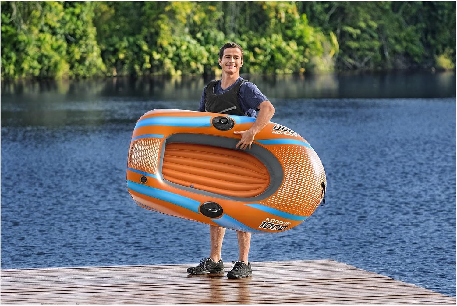 قارب أطفال هوائي Bestway Kondor 1000 مقاس 149 × 85 سم | Bestway Kondor 1000 Inflatable Raft