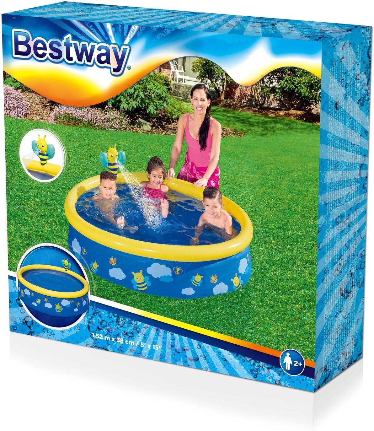 Bestway 57326 Outdoor Swimming Pool Fast Spray Set 152 x 38 cm