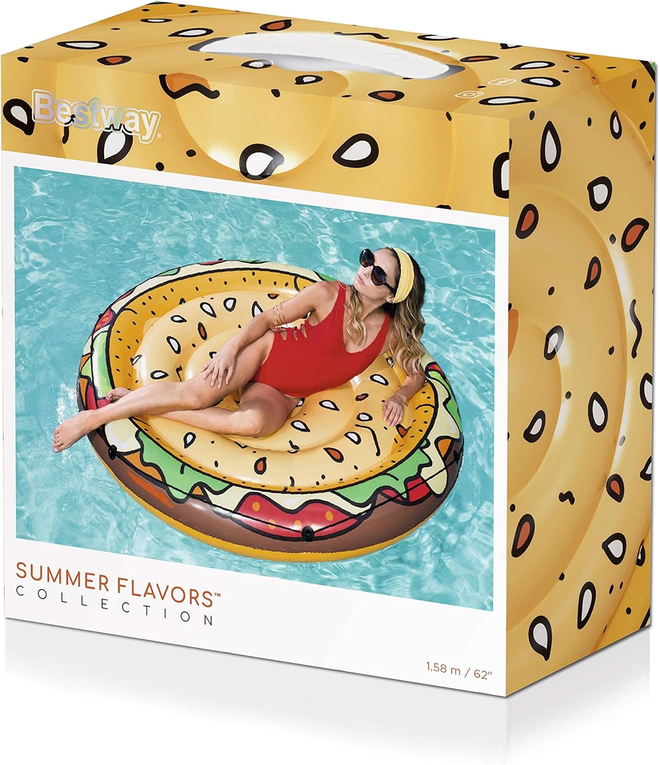جزيرة سباحة على شكل ليمون أخضر 171 × 89 سم | Bestway 43246 Tropical Lime Pool Float 171 × 89 cm