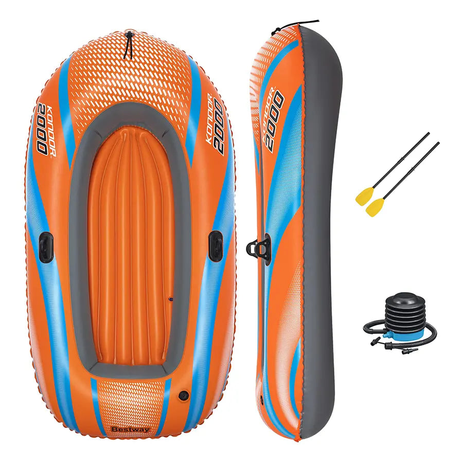 قارب هوائي مع مجاديف l[185 × 97 سم | Bestway Kondor 2000 Raft Set 61142