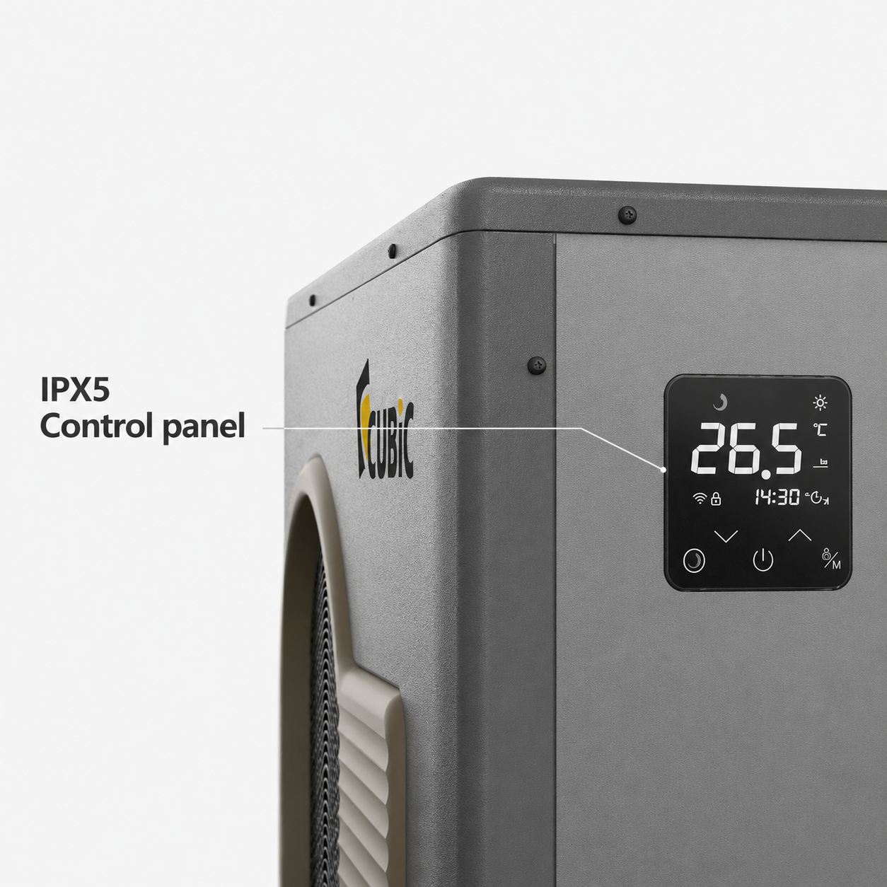 CUBIC Full Inverter Pool Heater with 7–37 kW Capacity