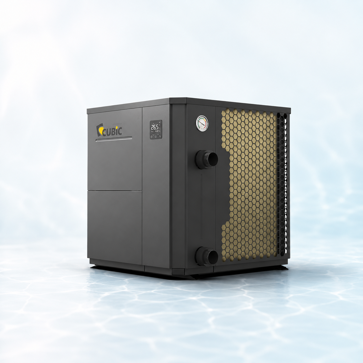 CUBIC Full Inverter Pool Heater with 7–37 kW Capacity