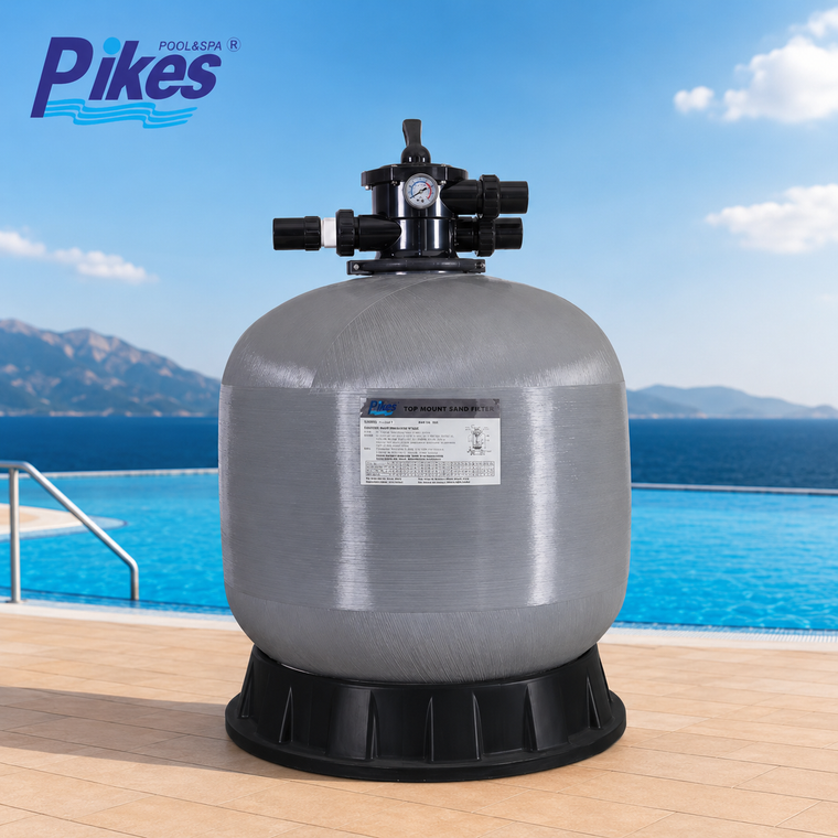 Top Mount Pikes Fiberglass Sand Filter for Pools