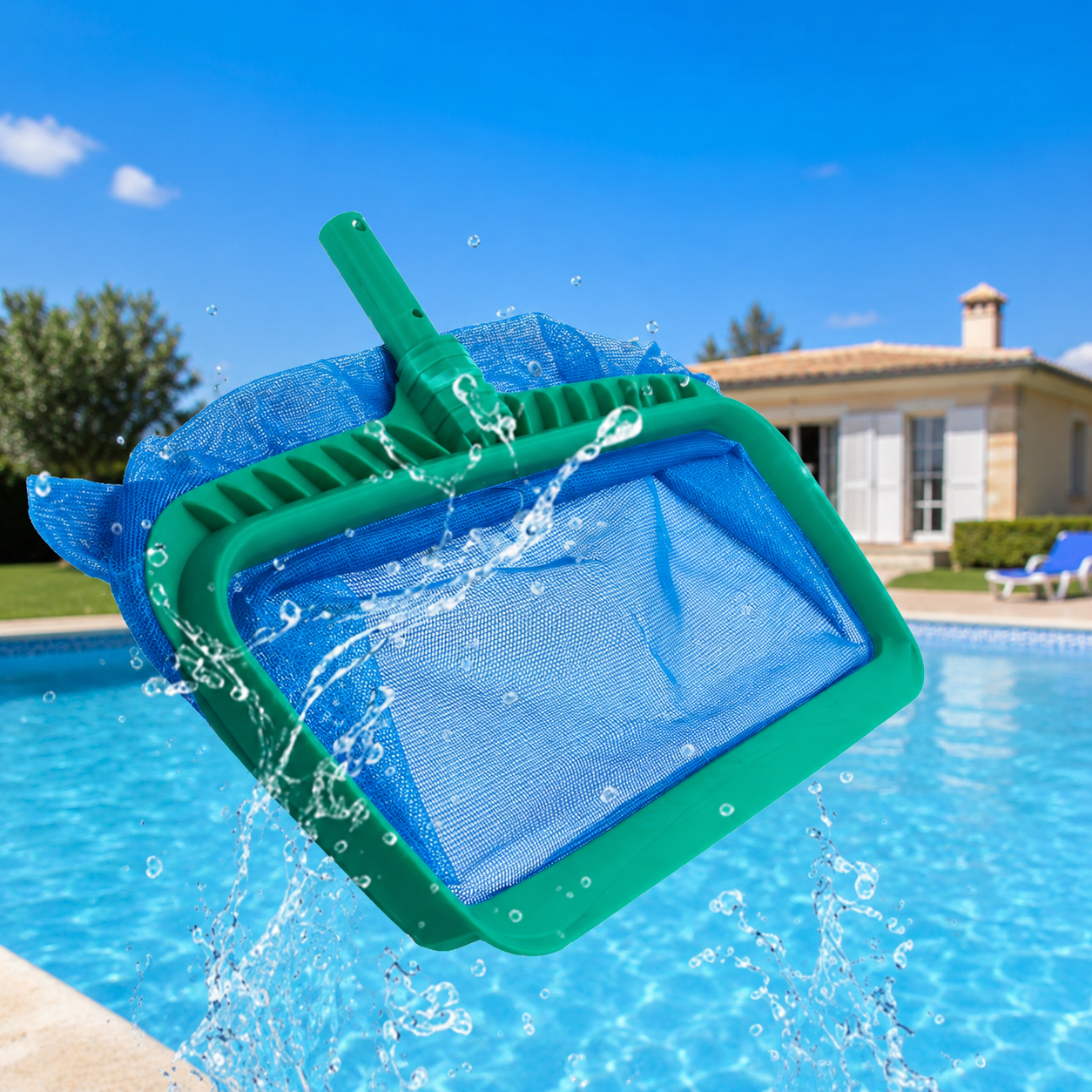 Heavy Duty Deep Pool Cleaning Net in Green