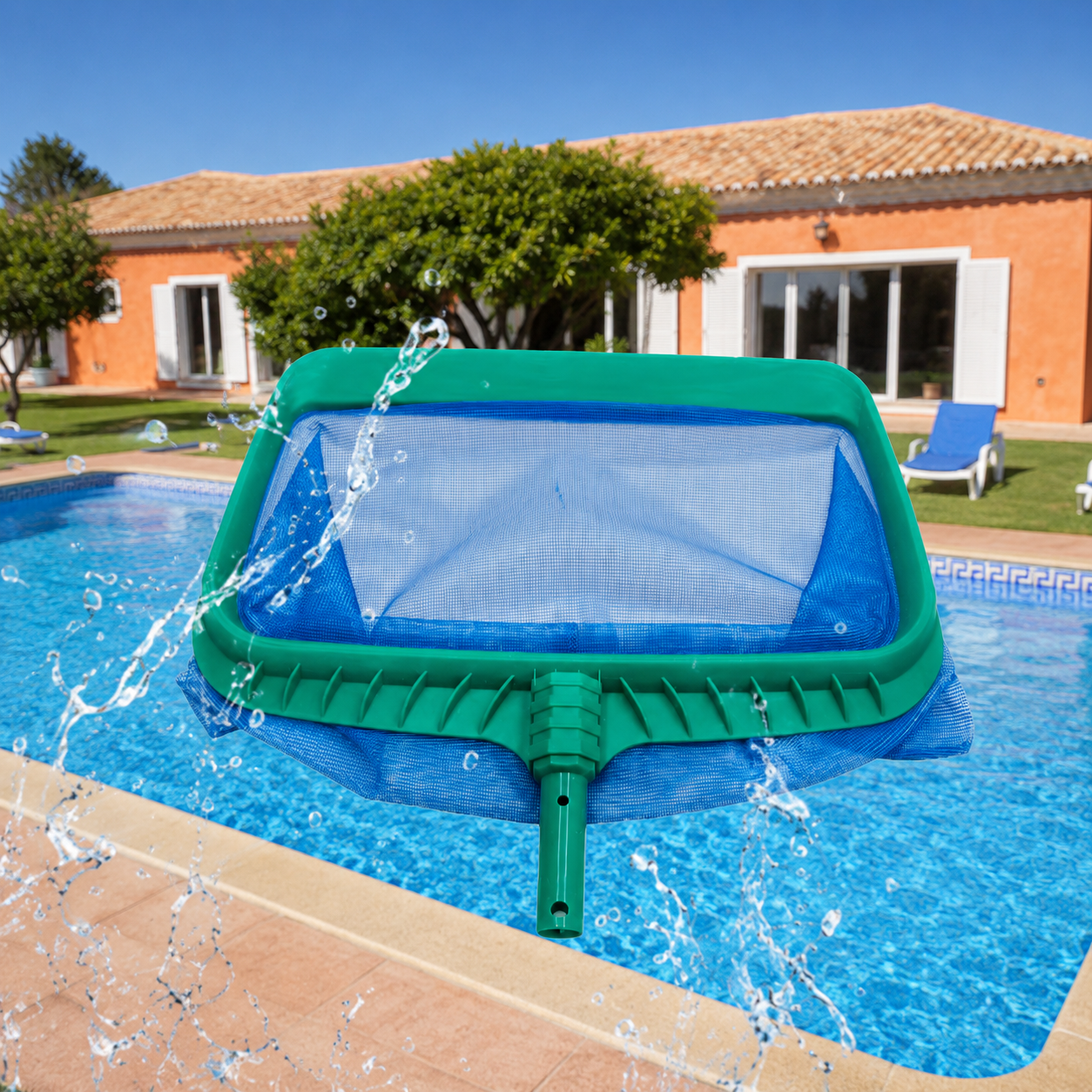 Heavy Duty Deep Pool Cleaning Net in Green