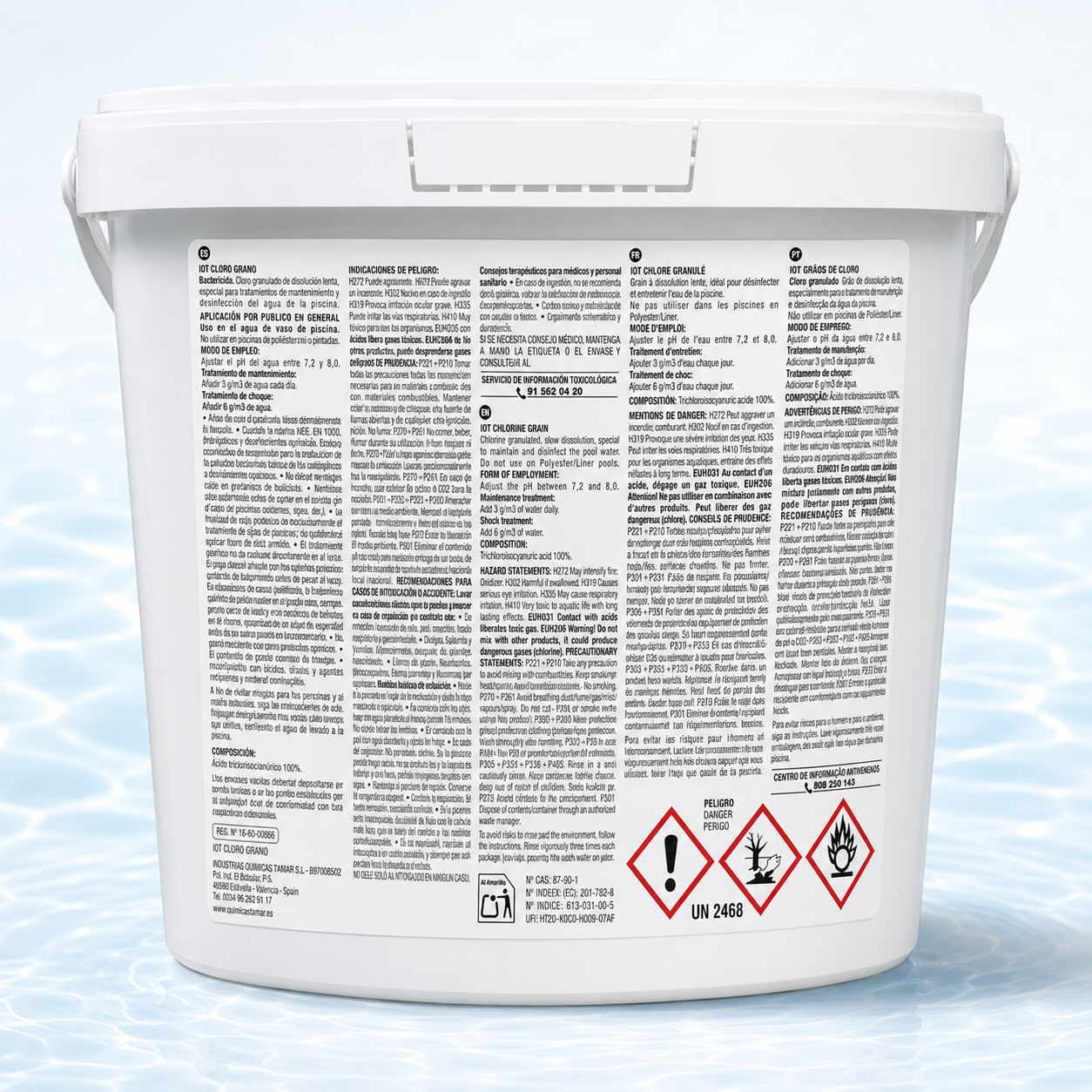 Slow-Dissolving Chlorine Granules for Pools