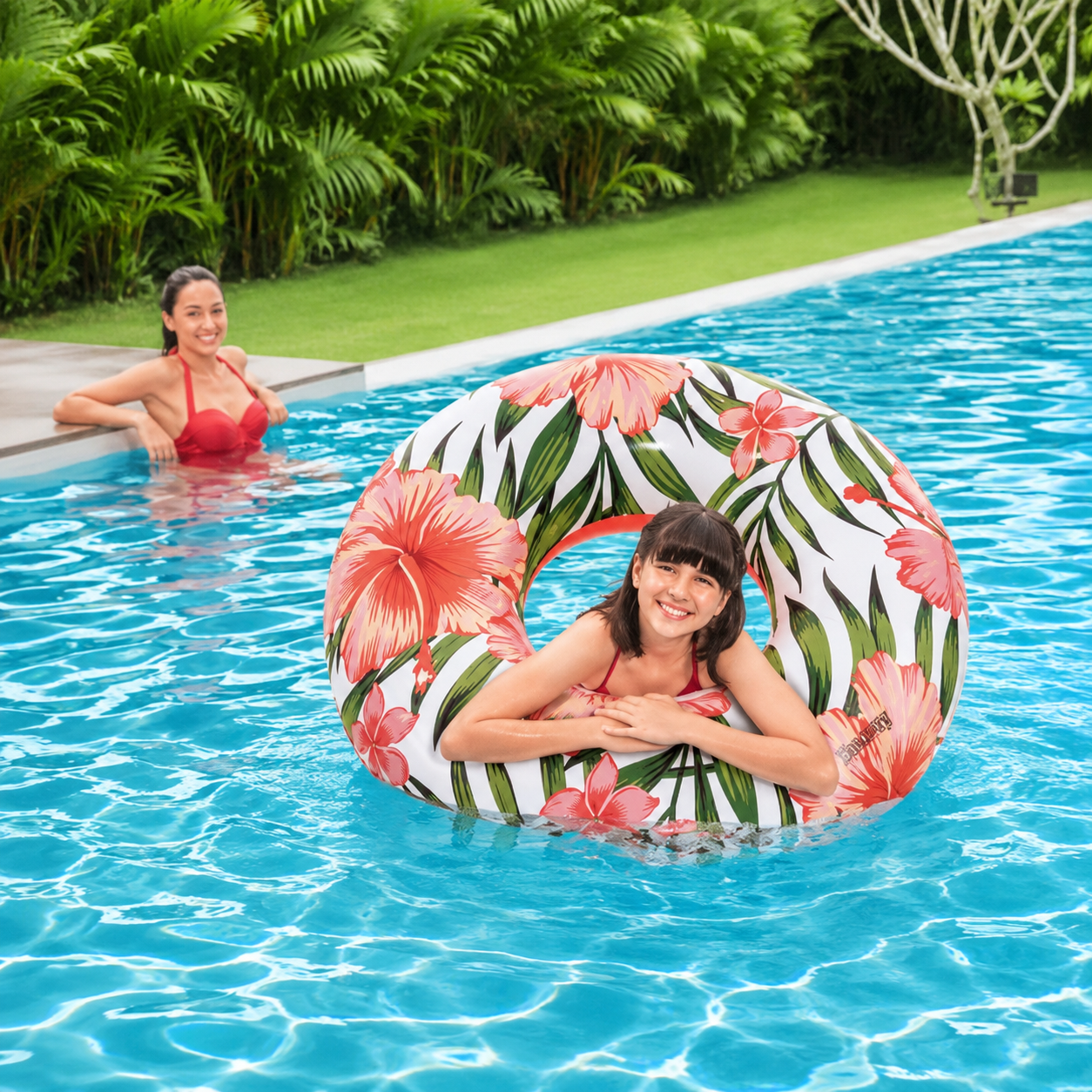 Bestway Tropical Palms Swim Ring 119 cm