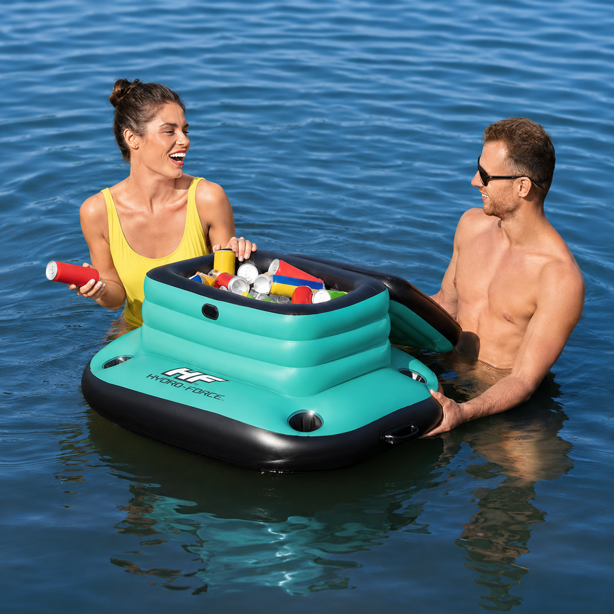 Bestway Hydro-Force Glacial Sport Floating Cooler for Pools and Sea 35.7 Liter