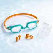 Bestway Swimming Goggles Set with Ear and Nose Plugs for Kids Age 7+