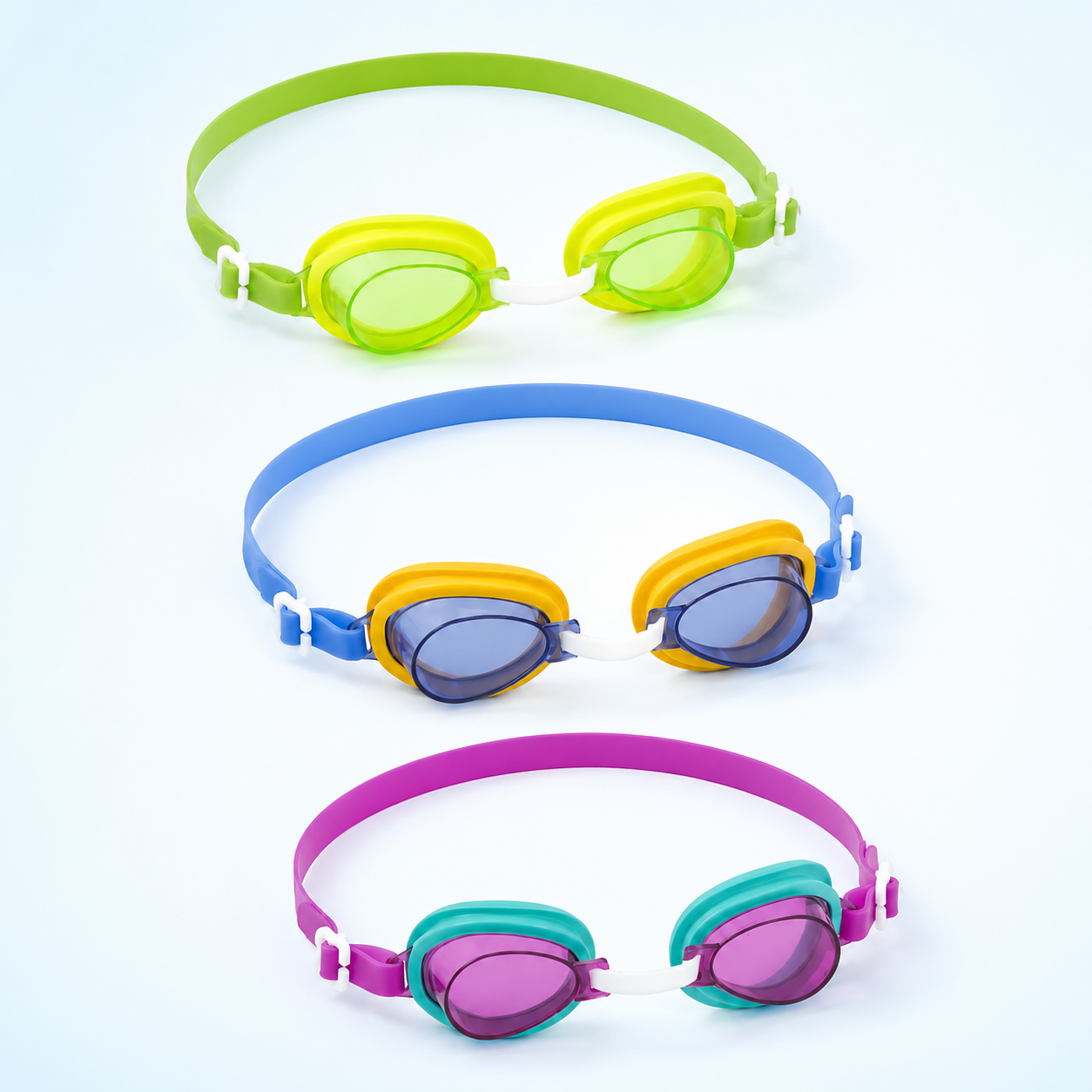 Set of 3 Bestway Swimming Goggles for Kids Age 3+
