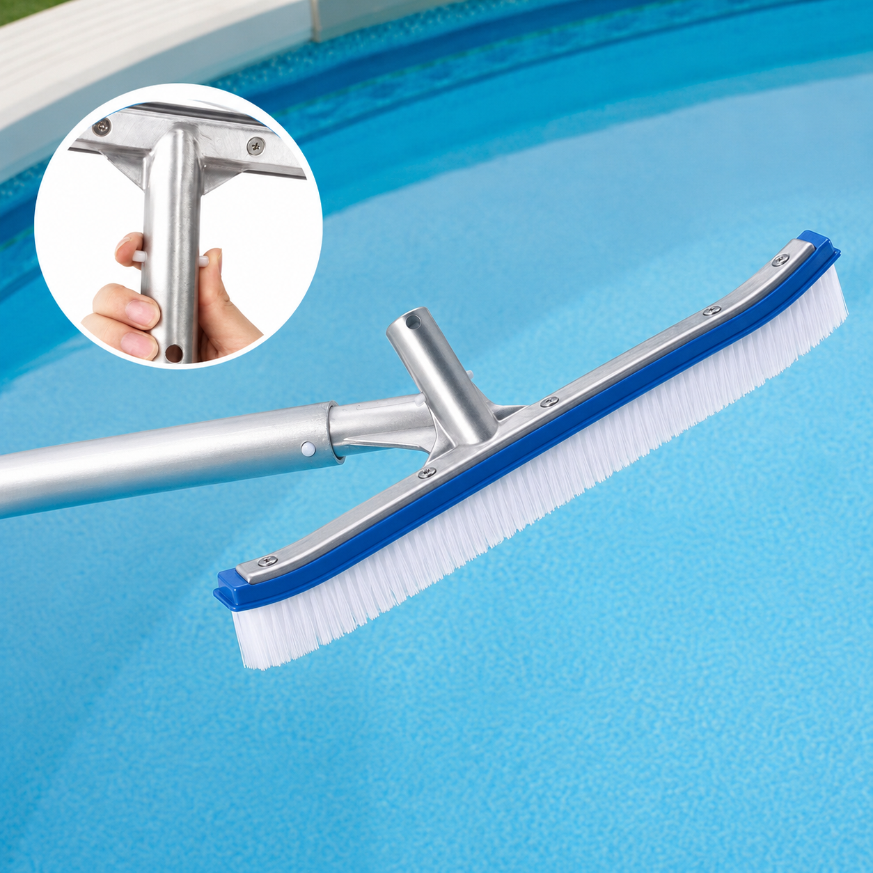 18 Inch Aluminum Pool Cleaning Brush