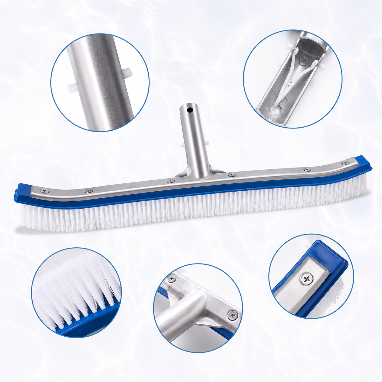 18 Inch Aluminum Pool Cleaning Brush