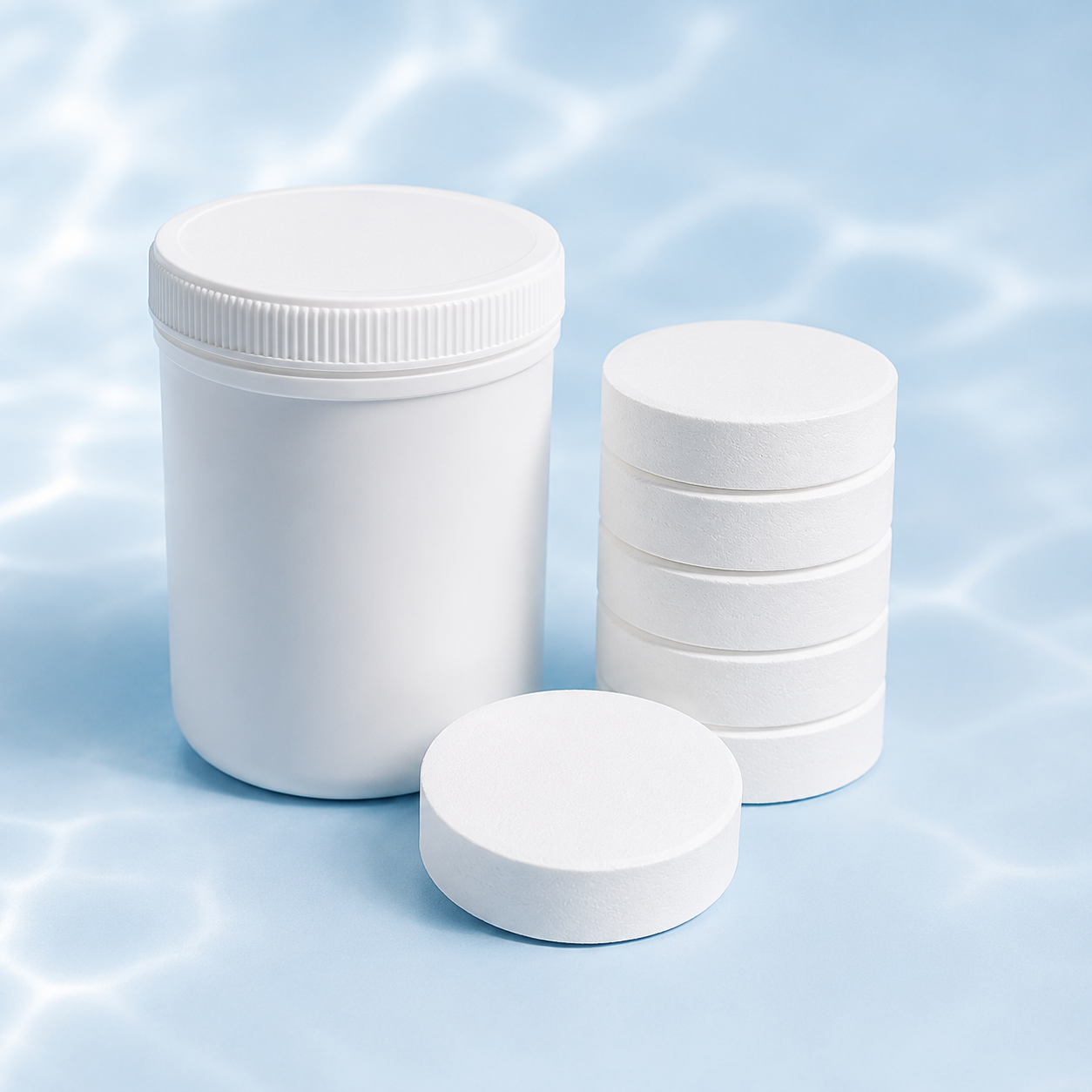 Chlorine Tablets TCCA for Pools Concentration 90% Weight 1 kg