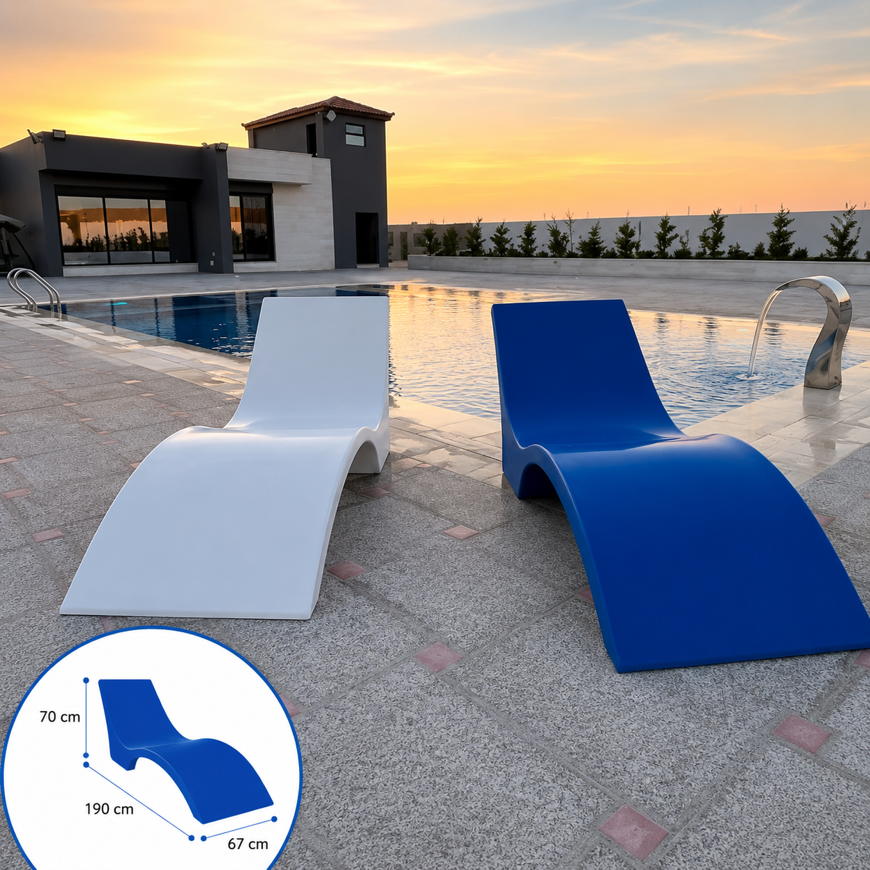 Relaxation Chair for Pools and Gardens – Usable in Water | Luxury Pool Lounger Chair