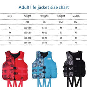 Life Jacket Safety Vest - Red Pattern, Size M - L