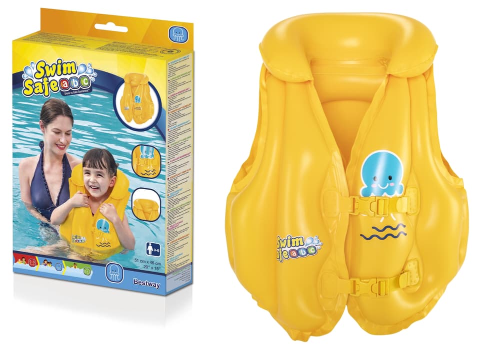 سترة سباحة للأطفال بست واي Swim Safe Step C مقاس 51 × 46 سم