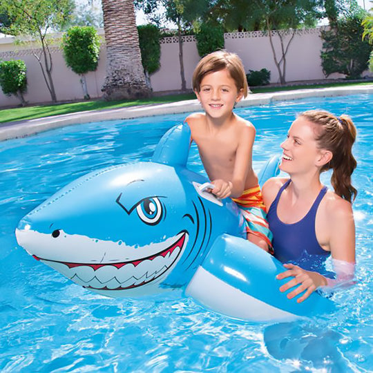 عوامة قرش أبيض للأطفال 183×102 سم | Bestway 41032 Great White Shark Inflatable Ride-On
